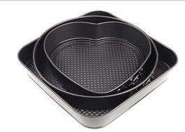 Springform Pans Set of 3 | Square / Round / Heart-Shaped Cheesecake Pans | Leak Resistant &amp; Top Rack Dishwasher... N2