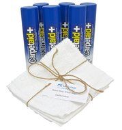 10 Oz. CarpetAid + (10 Cans) with 3 Heavy Duty White Rags N4