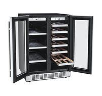 Titan 24 Inch Built-In French Door Wine and Beverage Refrigerator N3