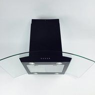Eureka 30" European Style Glass Black Island Mount Range Vent Hood N3