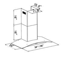 Z Line KZ-36-LED Stainless Steel and Glass Range Hood, 36-Inch N4