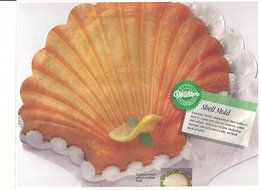 Wilton Shell Seashell Mermaid Ariel Cake Pan Mold (2105-8250, 1989) Retired