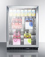Summit SCR610BL Built-In Undercounter Commercial Beverage Center with Stainless Steel Interior Digital Thermostat... N4