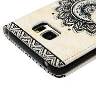 Note 5 Case,Samsung Galaxy Note 5 Case - Wallet Slim Fit Folio Stand 3D Basso-relievo PU Leather Flip Case with... N28