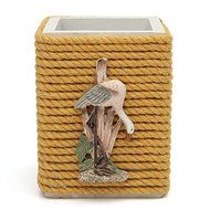 Mediterranean Style Pen Holder Pen Pot Container Multifunction Storage Box Home Office Desktop Decor Wood Crafts