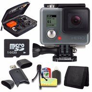 GoPro HERO Action Camera + 16GB microSD Memory Card + Case for GoPro HERO4 and GoPro Accessories + 6pc Starter...