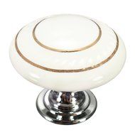 KINGSO 10pcs Retro Style Round Ceramic Door Knob Cabinet Drawer Cupboard White N3