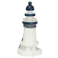 Fashion Handmade Wooden Mediterranean Lighthouse Modern Blue White House Decoration N4