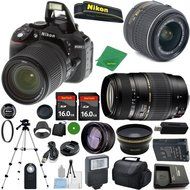 Nikon D5300 24.2 MP CMOS Digital SLR, NIKKOR 18-55mm f/3.5-5.6 Auto Focus-S DX VR, Tamron 70-300mm DI LD Zoom,...