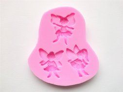 Wocuz W0091 3 Elf Fairy Shaped Candy Fondant Chocolate Accessory Silicone Mold Cake Decoration