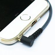 KetDirect 200cm(6ft) Right angle 4 pole 3.5mm 1/8 inch male to 4 pole 3.5mm 1/8 inch Female Stereo Audio headphone... N8