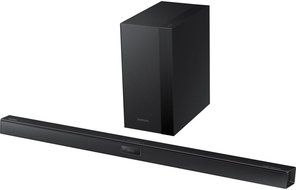 Samsung 2.1 Channel 290 Watt Soundbar with Wireless Subwoofer, Bluetooth, HDMI, USB, Optical Audio - HW-HM45C...