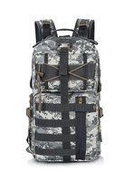 SB@Outdoor Military Tactical Assault Backpack Molle System 3 day Survival Bag SWAT Carry Rucksack , white+gray