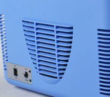 Generic 12V Cooler/Warmer - 10L Capacity Blue and White Portable Mini Semiconductor Refrigerator for Car