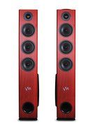 VM Audio EXAT32 Cherry/Black Floorstanding Powered Bluetooth Tower Speakers Pair N2