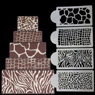 Beauty Clubs 4PCS Zebra Cake Spray Flowers Mould