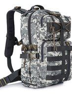 SB@Outdoor Military Tactical Assault Backpack Molle System 3 day Survival Bag SWAT Carry Rucksack , white+gray N2