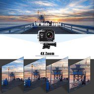 Andoer 2" LCD Screen Wifi Sports Action Camera 4X Zoom 170&deg;Wide-angle 4K 30fps 1080P 60fps 16MP Waterproof 30M... N8