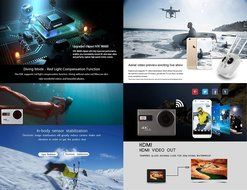 niceEshop(TM) WIFI 4K Ultra HD Sport Action Camera 1080P 60fps HDMI 20MP+ 170 Degree Wide Viewing Angle Waterproof... N4