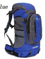 SB@Large Capacity 60L Outdoor Sports Camping Hiking Travel Backpack , blue N2