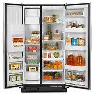 Amana ASD2575BRB 25.5 Cu. Ft. Black Side-By-Side Refrigerator - Energy Star N7