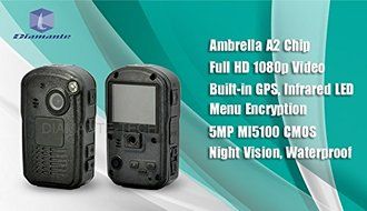 Diamante Factory Original Police Body Camera Ambarella A2 Chip Built-in GPS DMT3 N6