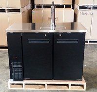 48" Single Tap Keg Beer Can Bottle Dispenser Refrigerator Stainless Steel Top UDD-24-48, Kegerator Fridge N3