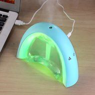 Oksale Rainbow LED USB Charging Home Office Humidifier Aroma Air Mist Diffuser Purifier Atomizer (Blue) N12