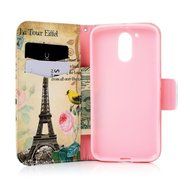 MOTO G4 Case,Motorola MOTO G4 Case - Wallet Flip Stand Case PU Leather Case with Shockproof TPU Inner Bumper Colorful... N56