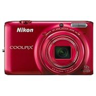 Nikon Coolpix S6500 16 Megapixel Compact Camera - Red - 3 AMOLED - 16:9 - 12x Optical Zoom - 4x - Optical (IS)...