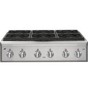 GE CGU366SEHSS Cafe 36" Black Gas Sealed Burner Cooktop N2