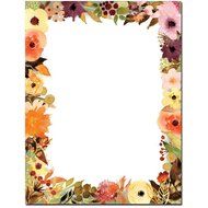 Fall Floral Thanksgiving Laser &amp; Inkjet Printer Paper