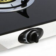 XtremepowerUS Deluxe Propane Gas Range Stove 2 Burner Tempered Glass Cooktop Auto Ignition N4