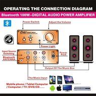 Julyfox 100W Wireless Audio Amplifier Bluetooth Digital High Power Amplifer For Home Car HIFI Stereo Music N2