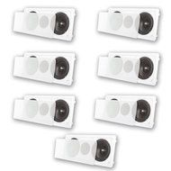 Acoustic Audio CC6 In-Wall 6.5" Left Center Right 7 Speaker System 2100W CC6-7S