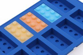 2 Pcs Building Brick Silicone Mold Tray Candy Ice Soap Crayons Chocolate Ice Cube for Lego Lovers with Bonus Free...