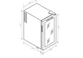 AKDY&reg; 18 Bottle Single Zone Thermoelectric Stainless Steel Freestanding Wine Cooler Cellar Chiller Refrigerator... N3