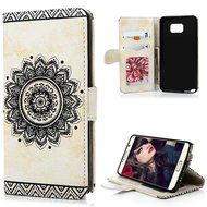 Note 5 Case,Samsung Galaxy Note 5 Case - Wallet Slim Fit Folio Stand 3D Basso-relievo PU Leather Flip Case with... N35