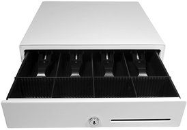 APG VB320-AW1313-B27 Vasario Series Standard-Duty Cash Drawer with MultiPRO Interface, Painted Front, 13.8" x... N6