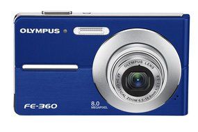 Olympus FE360 8MP Digital Camera with 3x Optical Dual Zoom (Blue) N3