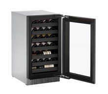 U-Line U3018WCINT00A Built-in Wine Storage, 18", Stainless Steel N4