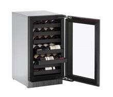 U-Line U3018WCINT00A Built-in Wine Storage, 18", Stainless Steel N5