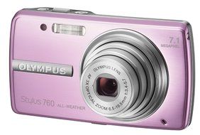 Olympus Stylus 760 7.1MP Digital Camera with Dual Image Stabilized 3x Optical Zoom (Pink) N8