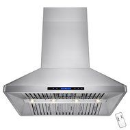 AKDY 42" Island Mount Touch Control Halogen Lights Large Dual Motor Kitchen Cooking Fan Range Hood