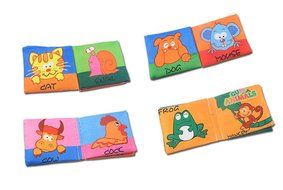 Picture Cognize Book，BeautyVan Intelligence Development New Soft Cloth Baby Learn Picture Cognize Book (D)