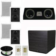 Theater Solutions 5.1 Home Audio Speakers 4 Speakers, 1 Center, 15" Powered Sub and More TS50WC51SET8