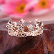 Obula(TM) Hot Sale 18K Gold Silver Sterling Plated New design Crown Ring Rings for women E-shine Jewelry