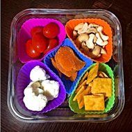 Silicone Baking Cups - Set of 24 Cupcake Liners - Six Vibrant Muffin Molds (12 Round Standard Size) N2