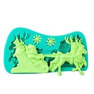 Estore Creative Santa Claus Elk Sled Cooking candy Mold DIY Gift