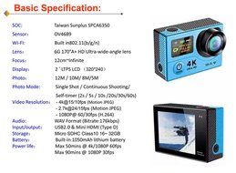 Boblov H3 Dual Screen Ultra HD 4K Sports Action Camera 1080P Waterproof Underwater Camcorder 170&deg; Wide Angle 12MP... N3